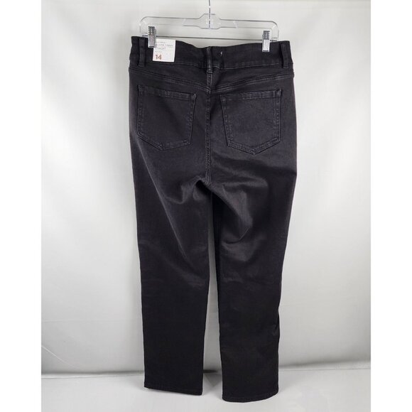 LANE BRYANT Jeans Women 14 Black Tighter Tummy High Rise Straight Leg Denim NWT - Picture 8 of 13